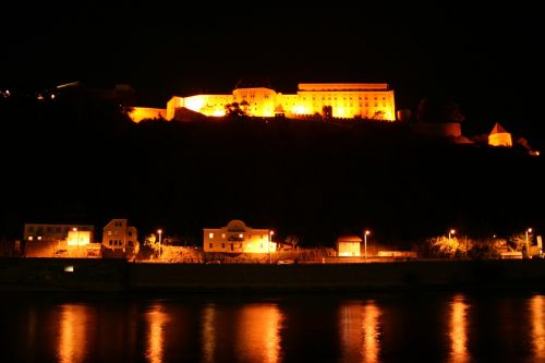 Lordų Namai, Passau, Veste Oberhaus, Architektūra, Pastatas, Danube, Veidrodis, Naktis
