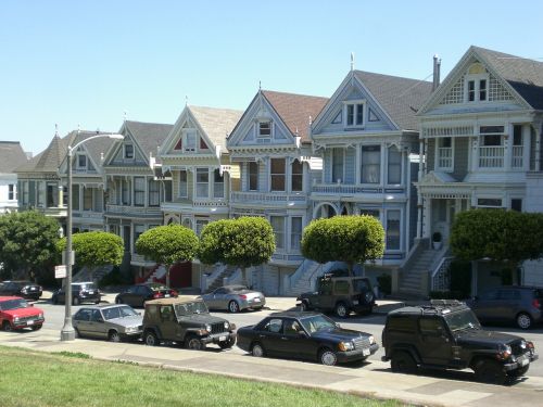 Namai, Miestas, San Franciskas, Viktorijos Namas, Tapybos Moterys, Kalifornija