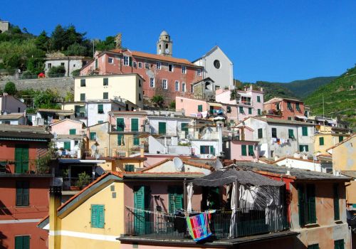 Namai, Spalvos, Cinque Terre, Vernazza, Ligurija, Italy