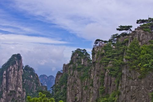 Huangshanas, Debesys, Kalnas