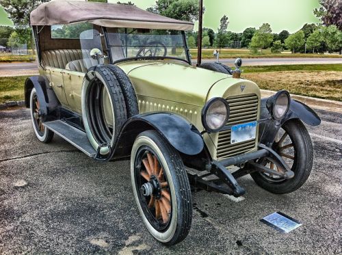 Hudson, 1921, Phaeton, Automobilis, Automatinis, Automobilis, Klasikinis, Vintage, Senovinis, Nostalgija, Oldster, Hdr
