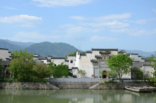 Huizhou, Baltas Pastatas, Kraštovaizdis, Kinija, Upė, Niekas