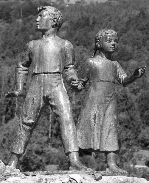 Žmogus, Alpių, Statula, Heidi Ir Peter, Geissenpeter