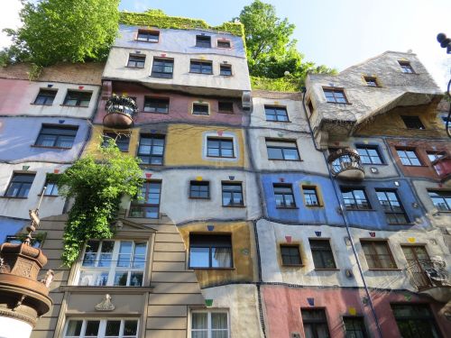 Hundertwasser, Hundertwasser Namas, Vienna, Austria, Fasadas, Pastatas, Architektūra