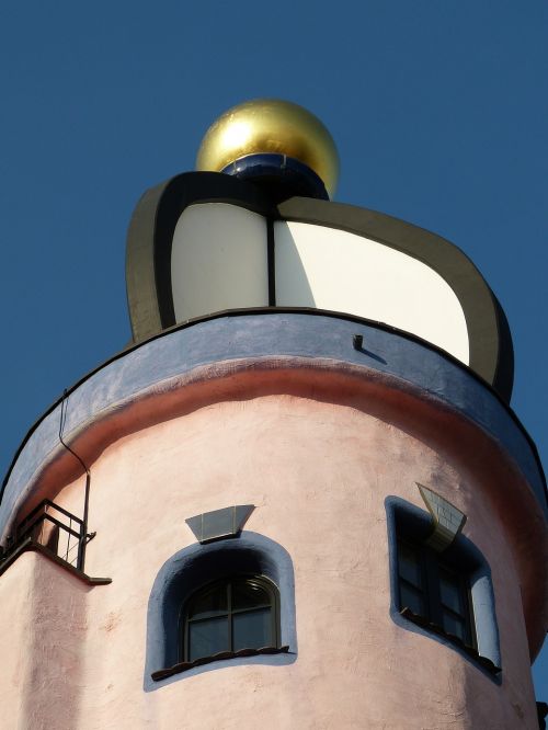 Hundertwasser, Namai, Architektūra, Langas, Pastatas, Fasadas, Rutulys, Šiuolaikiška, Auksinis, Magdeburgas, Saksonija-Anhaltas, Hundertwasser Namas