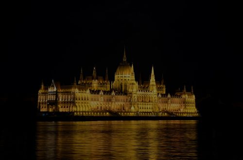 Vengrijos Parlamentas, Naktį, Vaikščioti, Vakare, Šviesa, Vengrija, Kapitalas