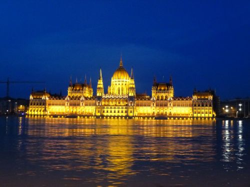 Vengrija, Budapest, Parlamentas, Architektūra, Kapitalas, Éjjszaka, Potvynis