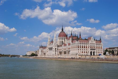Vengrija, Budapest, Danube, Parlamentas, Upė