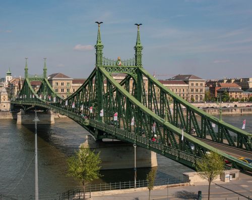 Vengrija, Budapest, Danube, Tiltas