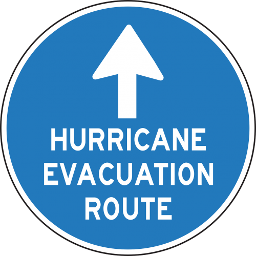 Uraganas, Evakuacija, Maršrutas, Rodyklė, Kryptis, Ženklas, Ženklai, Saugumas, Evakuotis, Nemokama Vektorinė Grafika