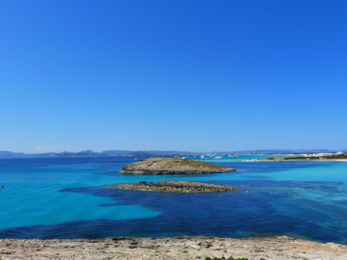 Ibiza, Jūra, Sala, Vasara, Mėlyna Jūra, Gamta, Fonas, Balearų Salos