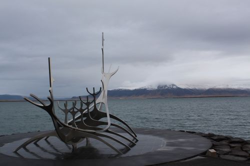 Iceland, Reikjavikas, Viking, Jūra, Menas, Laivas, Paminklas, Lankytinos Vietos, Kalnai