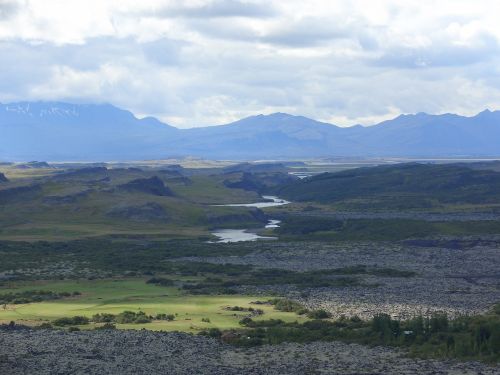 Iceland, Kalnas, Kraštovaizdis, Gamta, Dangus, Upė