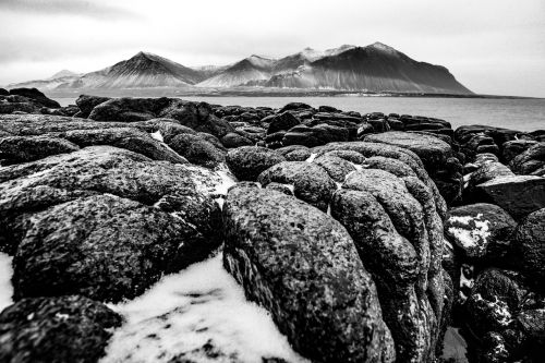 Iceland, Lava, Vulkaninis Uolas, Jūra, Kalnai