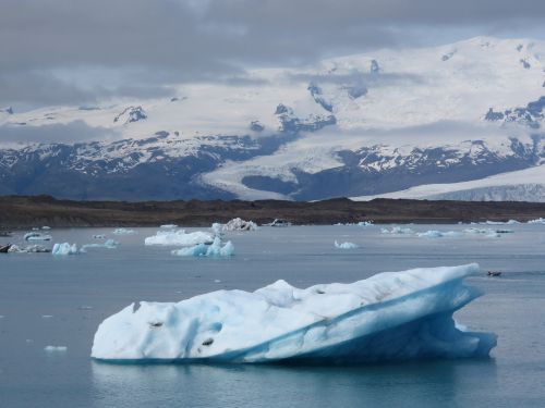 Iceland, Ledyno Lagūnas, Vatnajökull, Jögurssalon, Ledkalniai, Ledinis Ežeras