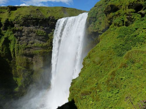 Iceland, Skogafoss, Bílá, Milžiniškas, Gamta, Kraštovaizdis, Įspūdingas