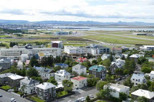 Iceland, Reikjavikas, Jūra, Hallgrímskirkja, Perspektyva, Vaizdas, Panorama, Miestas, Kapitalas, Oro Uostas