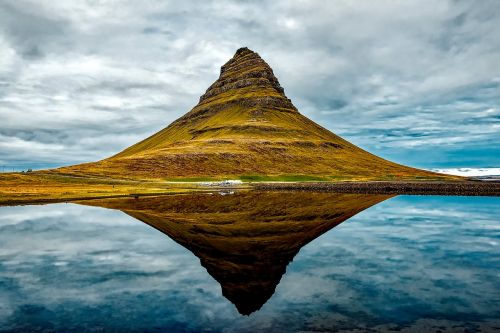 Iceland, Formavimas, Kalnas, Kraštovaizdis, Vaizdingas, Upė, Ežeras, Apmąstymai, Dangus, Debesys, Gamta, Lauke, Šalis, Kaimas, Hdr