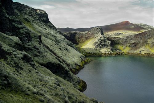 Iceland, Laki, Ežeras, Krateris, Vulkanas, Putos