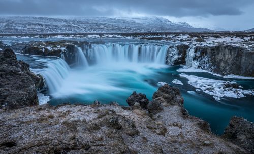 Iceland, Godafoss, Krioklys, Upė, Galingas, Vaizdingas, Įspūdingas, Turizmas, Icelandic