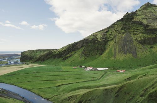 Iceland, Žalias, Žolė, Laukai, Slėniai, Šalis, Ūkis, Gamta, Kalnai, Vanduo, Srautas, Ežeras