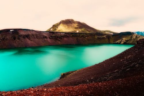 Iceland, Ežeras, Rezervuaras, Kalnai, Kraštovaizdis, Turizmas, Panorama, Gamta, Lauke