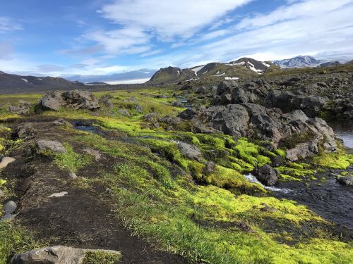 Iceland, Akmenys, Kalnai, Gamta, Akmenys, Debesys, Dangus