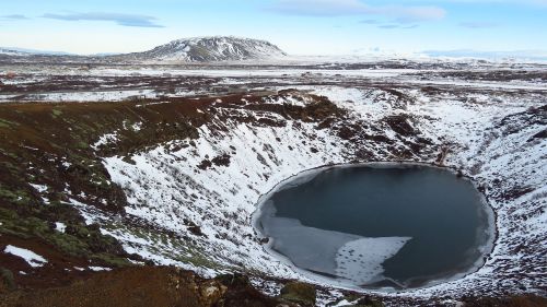 Iceland, Kerid, Krateris, Vulkaninis Krateris