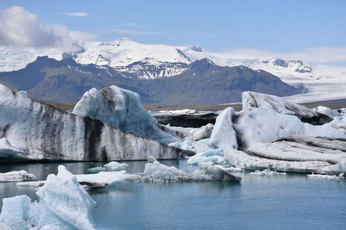 Islandija,  Eissee,  Vandens,  Ežeras,  Ledinė Ežeras,  Ledas