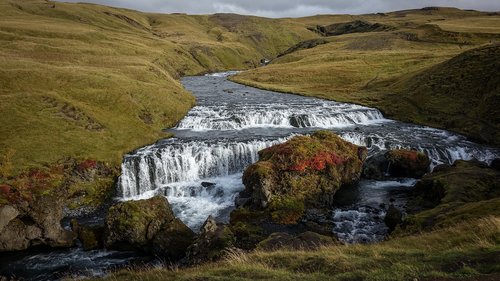 Islandija,  Kraštovaizdis,  Upė,  Vandens,  Kaskada,  Kaimo,  Krioklys