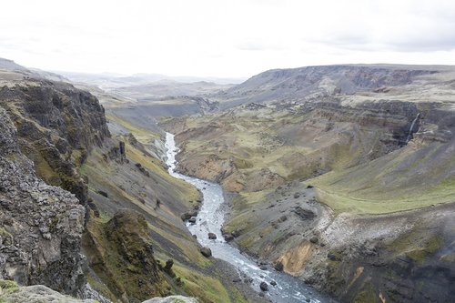 Islandija,  Upė,  Kalnai,  Gamta Lauke,  Srautas,  Kanjonas