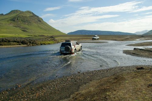 Iceland, Upė, Ford, 4X4, Landmannalaugar