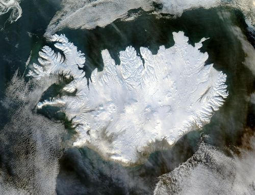 Iceland, Žiema, Polinis Dangtelis, Amžinas Ledas, Ledynas, Palydovinė Nuotrauka, Oro Vaizdas