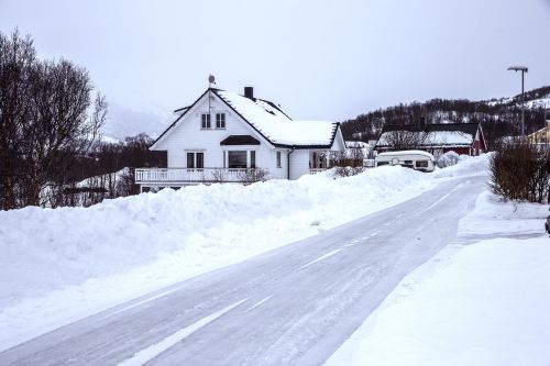 Iceland, Sniegas, Kelias, Žiema, Namas