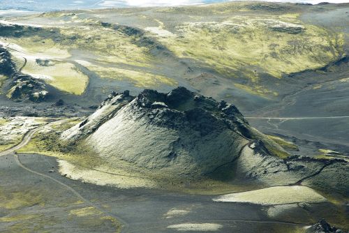 Iceland, Laki, Vulkanas, Krateris, Putos
