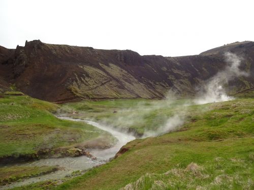 Iceland,  Karštosios Versmės,  Kalnai,  Pavasaris,  Karštas,  Kraštovaizdis,  Vulkanas,  Garai,  Vanduo,  Gamta,  Kelionė
