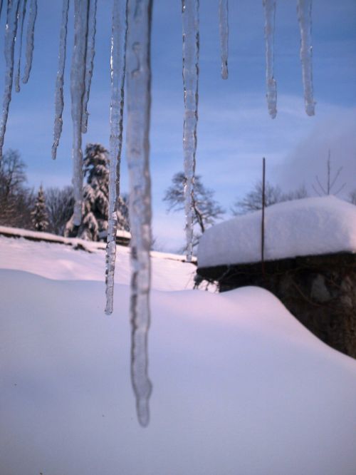 Varveklių, Snowshed, Mėlynas Dangus