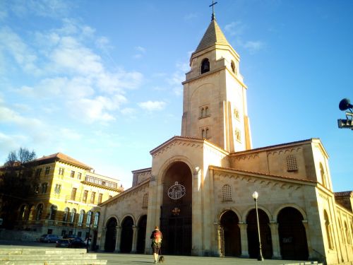 Iglesia San Pedro, Gijón, Asturias, Ispanija, Dangus, Europa, Architektūra, Bažnyčia, Debesys, San Pedro