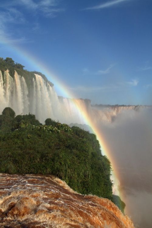 Iguazu Patenka, Kriokliai, Brazilas, Vanduo, Į Pietus, Amerikietis, Kraštovaizdis, Unesco, Cataratas, Turistinis, Peizažas, Lauke, Orientyras, Vaivorykštė