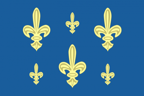 Ile De France, Vėliava, Prancūzų Kalba, Regionas, Istorinis, Nemokama Vektorinė Grafika