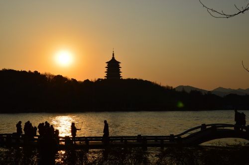 Hangzhou, Vakarų Ežeras, Kraštovaizdis, Kinija