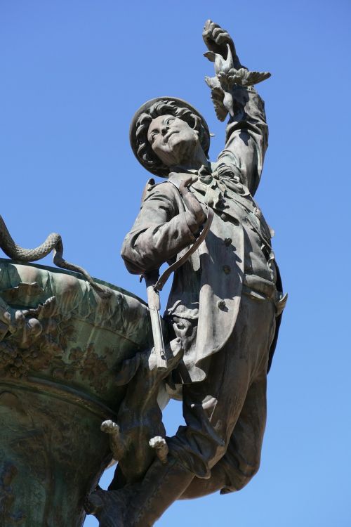 Vaizdas, Statula, Žalvaris, Vyras, Figūra, Medžiotojas, Išsamiai, Menas, Bourges, France