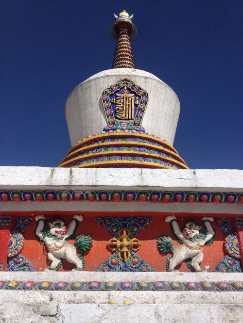 Vakarų Kinijoje, Činghai Provincijoje, Kumbum Vienuolynas, Religija, Mėlynas Dangus, Tibeto Budizmas, Turizmas