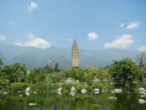 Yunnan Provincijoje, Dali, Trys Pagodos Šventyklos