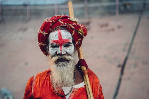 Indija, Varanasi, Hindu, Šventas, Hinduizmas, Religija, Šventas, Tradicinis, Gangas, Žmonės, Raudona, Kultūra, Tradicija, Kelionė, Sadhu