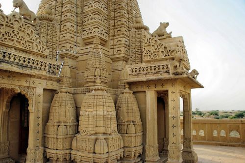 Indija, Rajasthan, Jaisalmer, Šventykla, Jain, Religija, Architektūra, Stulpeliai, Skulptūros