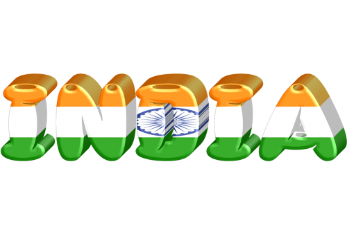 Indija, Valstybė, Tarptautinis, Vėliava, 3D