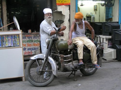 Indija, Delhi, Vyras Motociklu, Transportas, Naujasis Delis