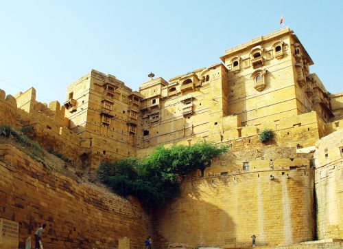 Indija, Rajasthan, Jaisalmer, Fortas, Geltonas Smiltainis, Uptown, Rūmai, Maharaja