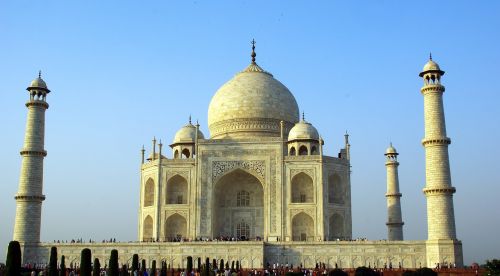 Indija, Agra Taj Mahal, Mauzoliejus, Marmuras, Stebuklas, Kapas, Paminklas, Moghalas, Religija, Minaretai